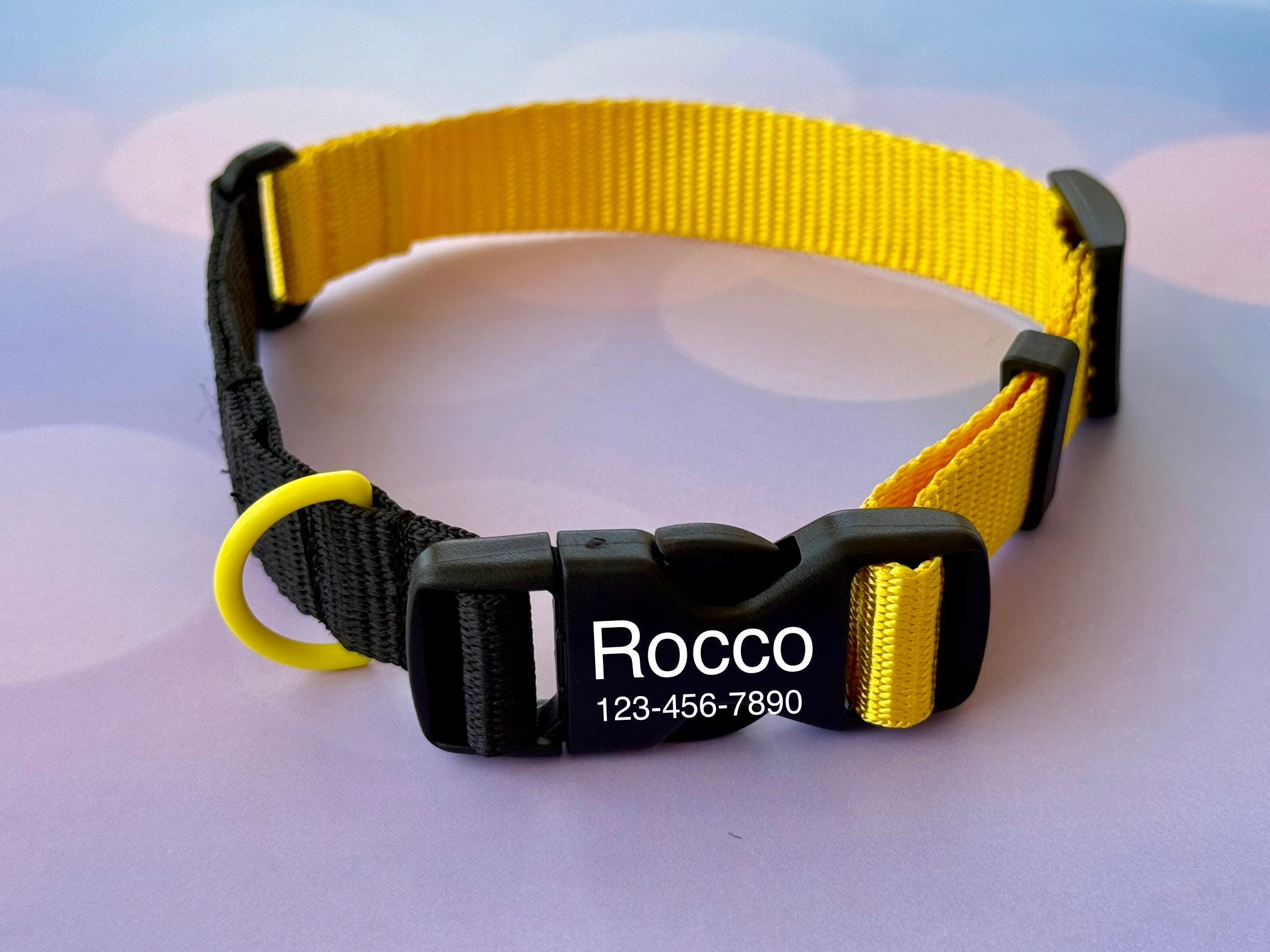 Travel pet collar, TSA security-friendly. Personalization included!